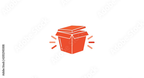 An Illustration Of A Red Box With A Lid The Box Appears To Be Made Of