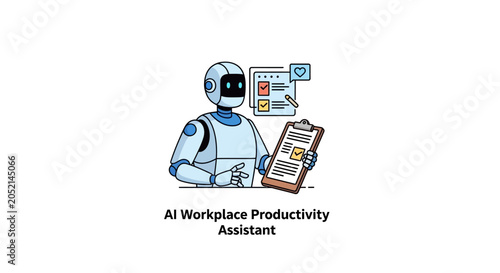 An Illustration Of A Robot Holding A Clipboard With A Checklist And A