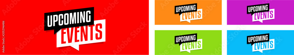Fototapeta premium Upcoming events on 5 colors background