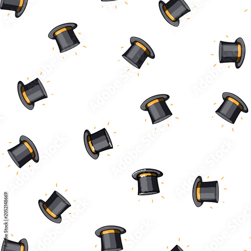 Foto pattern black magician hat cartoon