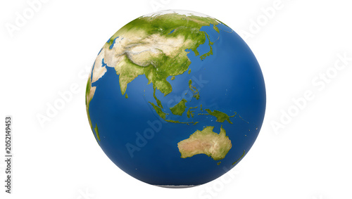 Foto Planet Earth globe showing Asia and Australia continents