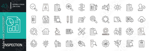 Photos Inspection icon set