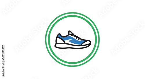 A Circular Logo With A Green Background In The Center Of The Circle There