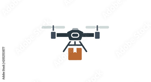 Bild auf Leinwand A Graphic Illustration Of A Drone With Four Propellers The Drone Is Black