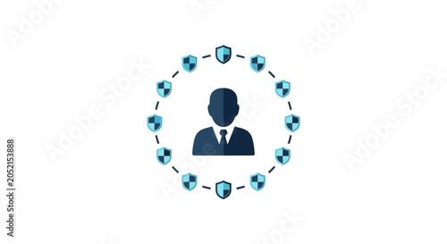 A Circular Logo With A Silhouette Of A Person In The Center The Person Is