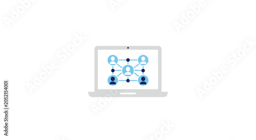 Schilderij op canvas A Graphic Illustration Of A Laptop With A White Background On The Laptop