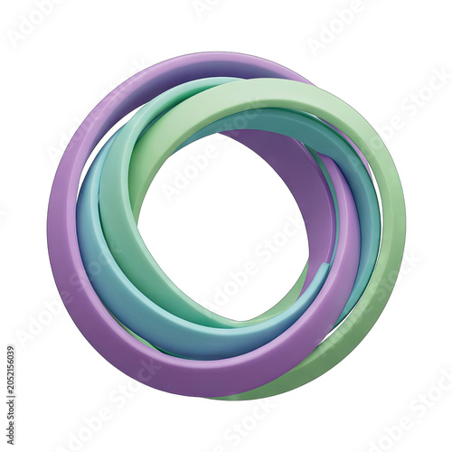 Intertwined Pastel Rings