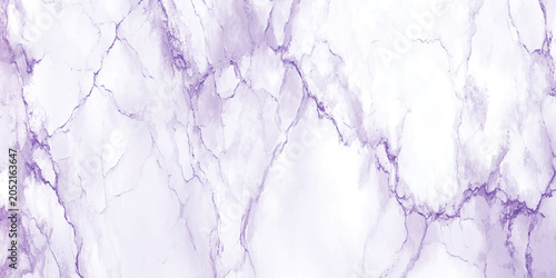 Schilderij op canvas Lavender Marble Texture Background with Purple Veins and White Surface for Desig