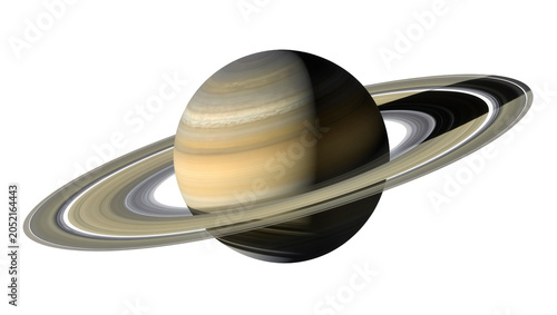 Canvas Print Saturn planet with prominent rings gas giant, solar system