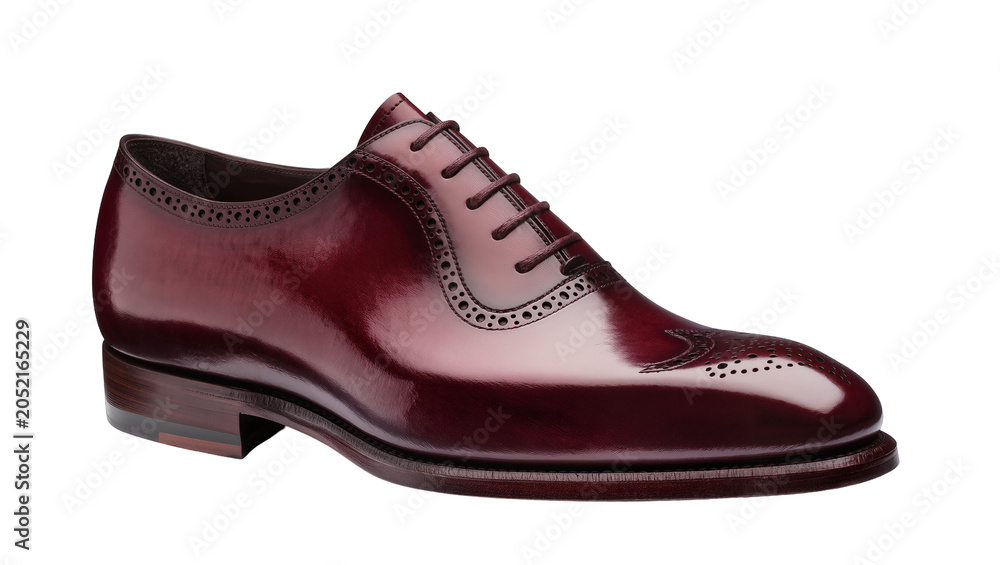 Εκτύπωση καμβά Burgundy leather oxford wingtip brogue dress shoe