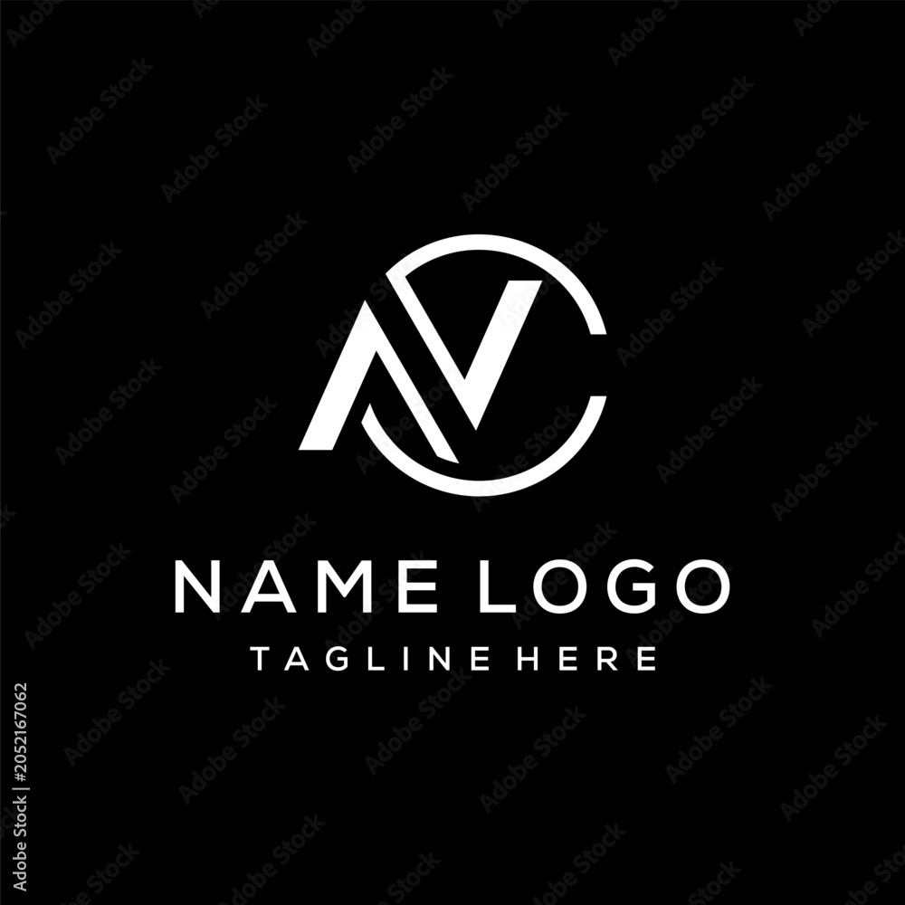 Fototapeta premium Initial letter AVC logo design inspiration