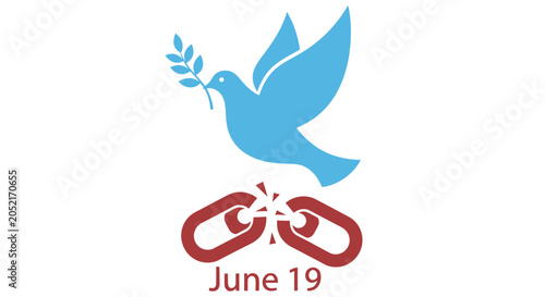 Foto Juneteenth freedom celebration emblem