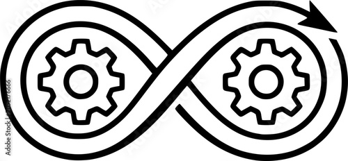 Infinity Process Automation Gear Loop Vector Icon