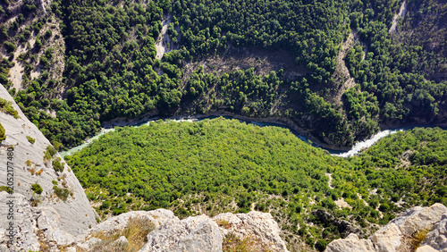 Εκτύπωση καμβά Gorges du Verdon Canyon and Verdon River, Alpes-de-Haute-Provence, France, Europe