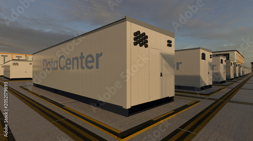External containerized data storage containers