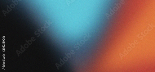 Abstract grainy background featuring blue and orange light leaks with vintage film texture for creative digital art and cinematic design compositions.