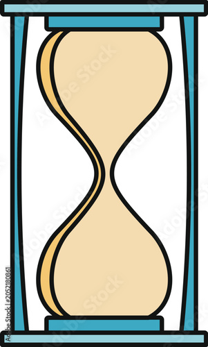 Hourglass marking passing time, deadline, and countdown concept