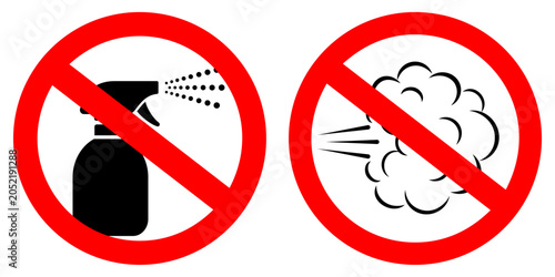 No pesticides vector sign, do not use spray