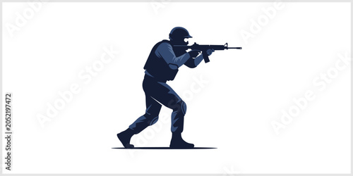 Konstfotografi Soldier Aiming Rifle