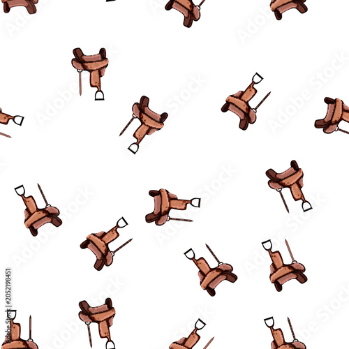Foto pattern english saddle cartoon