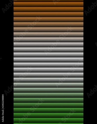 Seamless Looping Animated Horizontal Stripe Background Scrolling Up Orange Gray Green on Black