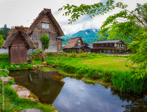 Traditional and Historical Japanese village Shirakawago in Gifu Prefecture Japan, Gokayama has been inscribed on the UNESCO World Heritage List due to its traditional Gassho-zukuri houses