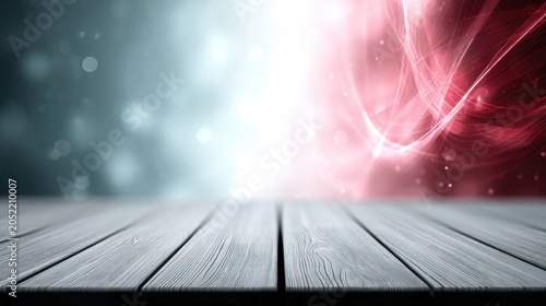 A wooden table with a white background.