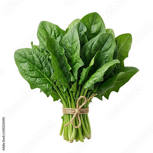Fresh Spinach Bundle Isolated