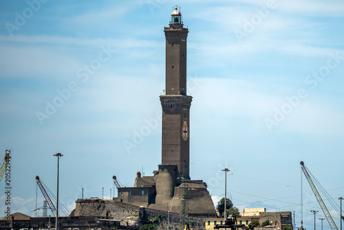 фотографія genoa iconic lighthouse city symbol Genova, Italy