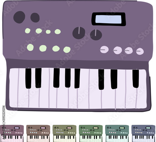 Tableau sur toile digital synthesizer cartoon