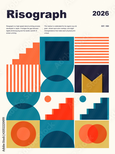 risograph poster template