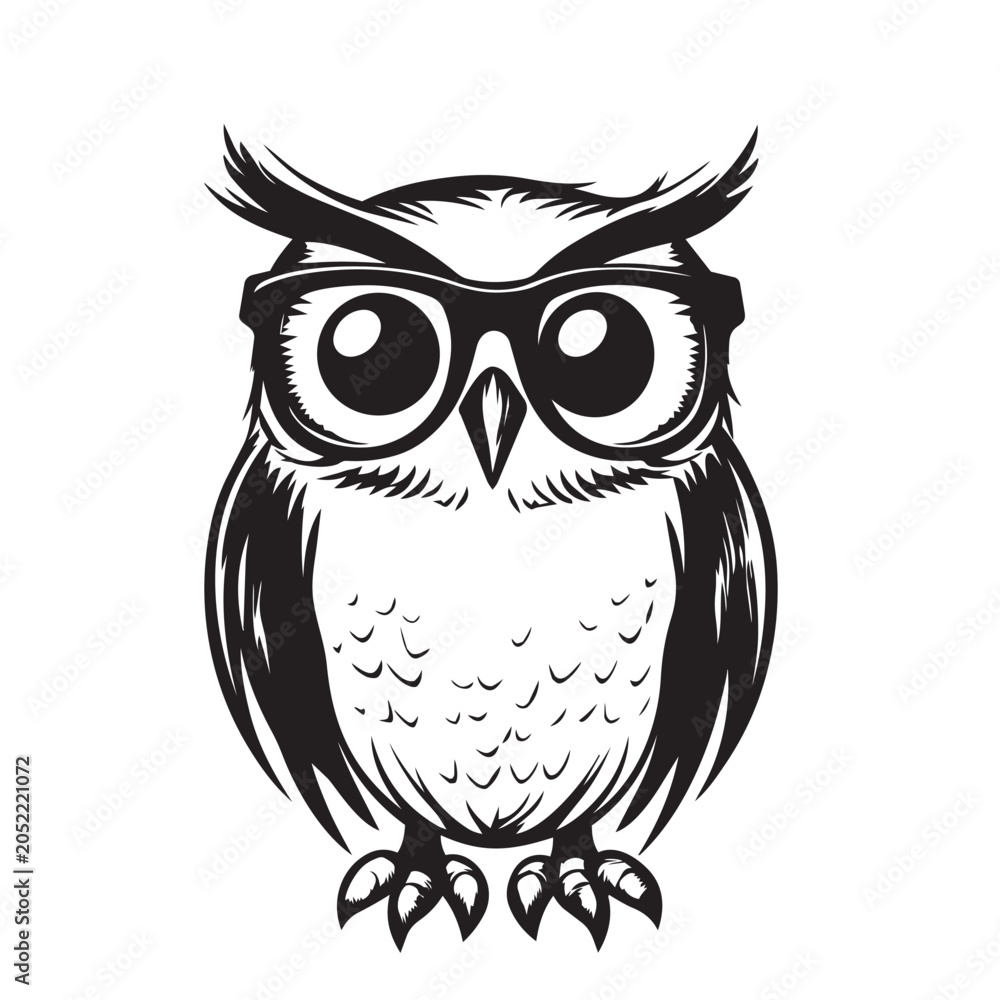 Obraz premium owl on a white background