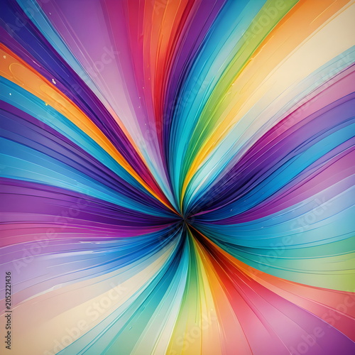 Vibrant colorful abstract radial wave pattern flowing dynamically