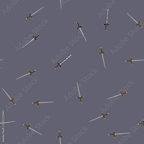 Photos seamless pattern valor sword knight cartoon