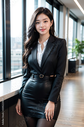 Confident Professional Businesswoman in Modern Office with Copy Space, Corporate Lifestyle Portrait
