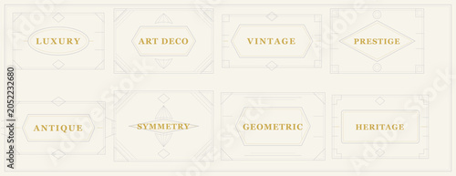 Bilde på lerret Luxury Art Deco Vintage Prestige Antique Symmetry Geometric Heritage Vector