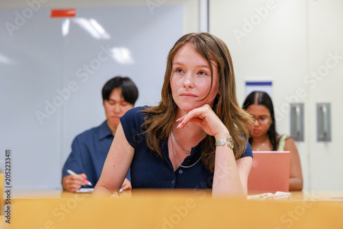 Young Students Engaged in Study Session at University Campus