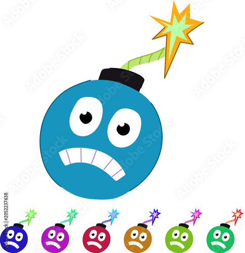 Картината върху платно shrapnel bomb character cartoon