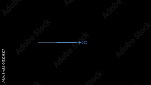 Digital Blue Progress Bar Loading Animation Interface Element