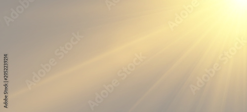 Soft Cinematic Golden Sunbeams Radiating from Top Right Corner on Muted Background