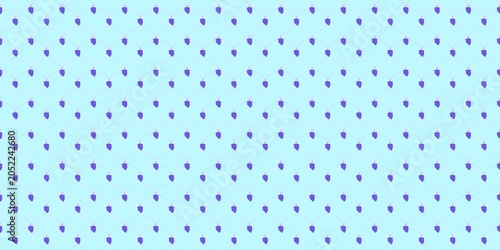 Foto Seamless pattern of purple grape clusters on a light blue background