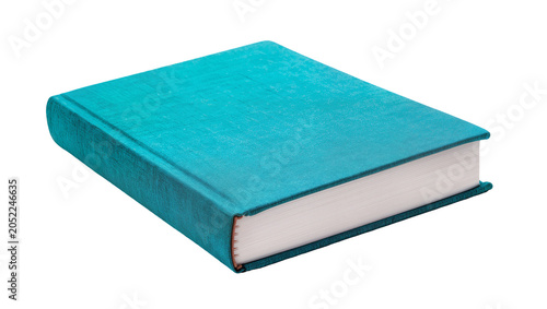 Schilderij op canvas Turquoise hardcover book with white pages