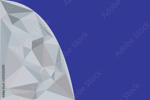 Obraz na płótnie Abstract silver low poly polygonal royal blue background vector, grey ultramarin