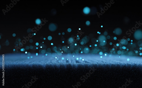 Macro air filter glowing particle blue fiber abstract clean closeup technology modern dust protection hygiene background blur