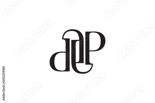 Elegant DP letter interlocking monogram logo design vector, luxury PD initial alphabet brand logotype