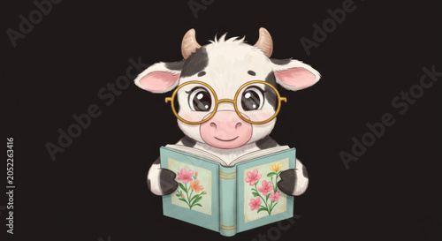 toy cow isolated on white