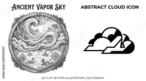 Foto ancient vapor sky abstract cloud icon