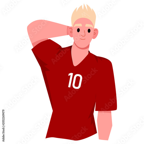 Soccer Player in Football Uniform for World Cup