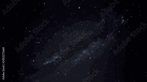 Milky way galaxy with starry night sky and cosmic dust clouds