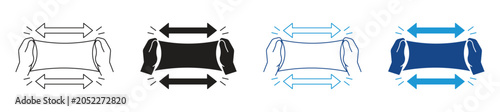 Bild auf Leinwand Stretchable icon set